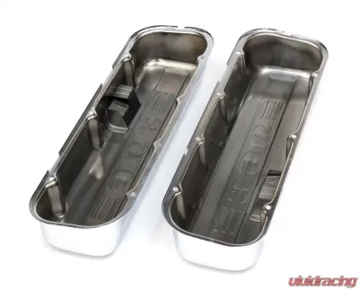 Trans-Dapt Performance CHEVY 396 LOGO TALL CHROME VALVE COVERS - 9855