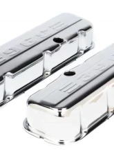 Trans-Dapt Performance CHEVY 396 LOGO TALL CHROME VALVE COVERS                                     - 9855 - Image 4