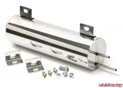 Trans-Dapt Performance 3 in. x 10 in. Radiator Overflow Tank; 36 Oz.- Stainless Tank / Aluminum Cap - 9911