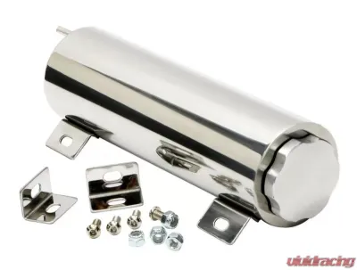 Trans-Dapt Performance 3 in. x 10 in. Radiator Overflow Tank; 36 Oz.- Stainless Tank / Aluminum Cap - 9911