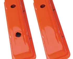 Trans-Dapt Performance O.E.-STYLE Valve Covers; Short; 1958-86 SB Chevy- CHEVY ORANGE Chevrolet