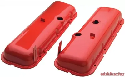 Trans-Dapt Performance O.E.-STYLE Valve Covers; Short; 1965-72 BB Chevy- CHEVY ORANGE Chevrolet - 9917