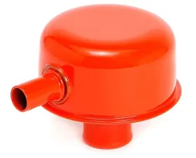 Trans-Dapt Performance PUSH-IN Breather Cap w/TUBE & Grommet; 2-3/4 in. Overall Diameter- CHEVY ORANGE
