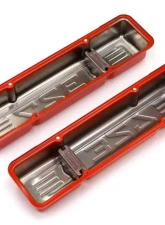 Trans-Dapt Performance CHEVY 327 LOGO SHORT ORANGE POWDER COATED VALVE COVERS                                     - 9956 - Image 3