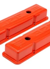 Trans-Dapt Performance CHEVY 327 LOGO SHORT ORANGE POWDER COATED VALVE COVERS                                     - 9956 - Image 4