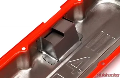 Trans-Dapt Performance CHEVY 454 LOGO SHORT ORANGE POWDER COATED VALVE COVERS - 9959