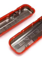 Trans-Dapt Performance CHEVY 454 LOGO SHORT ORANGE POWDER COATED VALVE COVERS                                     - 9959 - Image 3