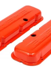 Trans-Dapt Performance CHEVY 454 LOGO SHORT ORANGE POWDER COATED VALVE COVERS                                     - 9959 - Image 4