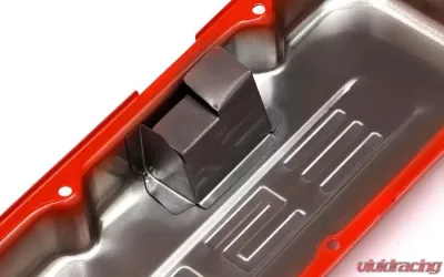 Trans-Dapt Performance CHEVY 502 LOGO SHORT ORANGE POWDER COATED VALVE COVERS - 9962