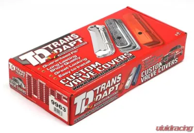 Trans-Dapt Performance CHEVY 283-400 TALL ORANGE POWDER COATED VALVE COVERS - 9963