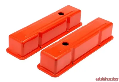 Trans-Dapt Performance CHEVY 283-400 TALL ORANGE POWDER COATED VALVE COVERS - 9963