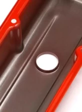 Trans-Dapt Performance CHEVY 283-400 SHORT ORANGE POWDER COATED VALVE COVERS- NO BAFFLES                                     - 9970 - Image 2