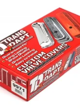 Trans-Dapt Performance CHEVY 283-400 TALL ORANGE POWDER COATED BAFFLED VALVE COVERS                                     - 9971 - Image 4