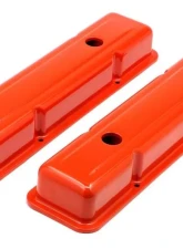 Trans-Dapt Performance CHEVY 283-400 SHORT ORANGE POWDER COATED VALVE COVERS- BAFFLED                                     - 9979 - Image 4