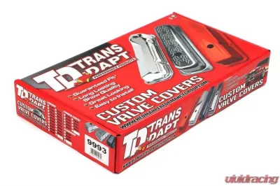 Trans-Dapt Performance CHEVY 396-502 SHORT ORANGE POWDER COATED VALVE COVERS - 9993