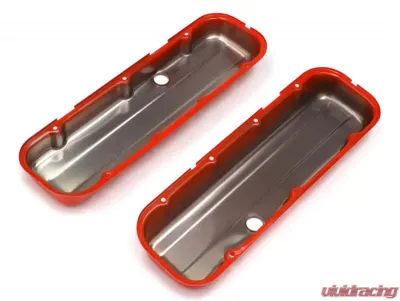 Trans-Dapt Performance CHEVY 396-502 SHORT ORANGE POWDER COATED VALVE COVERS - 9993