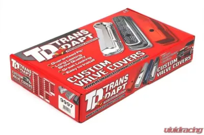 Trans-Dapt Performance CHEVY 396-502 TALL ORANGE POWDER COATED BAFFLED VALVE COVERS - 9997