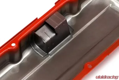 Trans-Dapt Performance CHEVY 396-502 SHORT ORANGE POWDER COATED BAFFLED VALVE COVERS - 9998