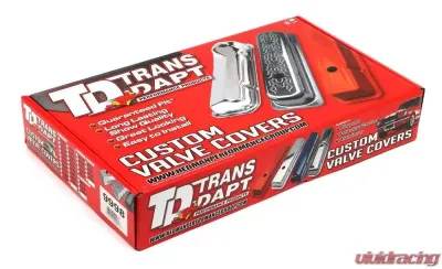 Trans-Dapt Performance CHEVY 396-502 SHORT ORANGE POWDER COATED BAFFLED VALVE COVERS - 9998
