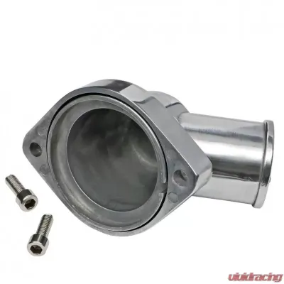 Trans-Dapt Performance CHEVY LS ALUMINUM WATER NECK; 45 DEGREE SWIVEL NECK DESIGN- POLISHED - 7454