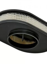 Trans-Dapt Performance 8-3/8 X 12 IN. OVAL ALUMINUM AIR CLEANER SET; PINSTRIPE MILLED- BLACK FINISH                                     - 7460 - Image 2