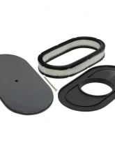 Trans-Dapt Performance 8-3/8 X 15 IN. OVAL ALUMINUM AIR CLEANER SET; PLAIN- BLACK FINISH                                     - 7463 - Image 3