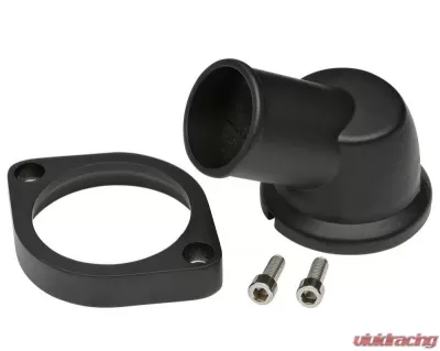 Trans-Dapt Performance CHEVY LS ALUMINUM WATER NECK; 45 DEGREE SWIVEL NECK DESIGN- BLACK FINISH - 7464