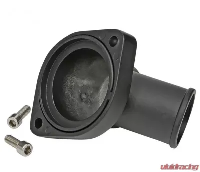 Trans-Dapt Performance CHEVY LS ALUMINUM WATER NECK; 45 DEGREE SWIVEL NECK DESIGN- BLACK FINISH - 7464