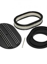 Trans-Dapt Performance 8-3/8 X 12 IN. OVAL, FINNED, CAST ALUMINUM AIR CLEANER SET- BLACK FINISH                                     - 7466 - Image 3