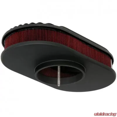 Trans-Dapt Performance 8-3/8 X 15 IN. OVAL, FINNED, CAST ALUMINUM AIR CLEANER SET- BLACK FINISH - 7468