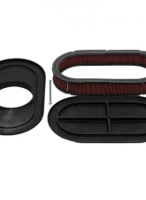 Trans-Dapt Performance 8-3/8 X 15 IN. OVAL, FINNED, CAST ALUMINUM AIR CLEANER SET- BLACK FINISH                                     - 7468 - Image 4