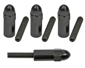 Trans-Dapt Performance 1-3/8 IN. TALL, STEEL ACORN-STYLE VALVE COVER STUDS; 1/4-20 THREAD- BLACK FINISH