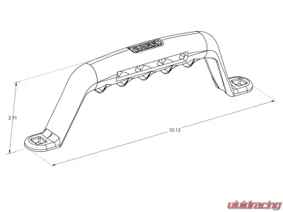Carr Grab Handle Cast Bolt-On Black Powder Coat-single - 200031