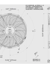 SPAL Electric Fan 1328 CFM | Puller Fan Design | Curved Style Blades                                     - 30101522 - Image 2