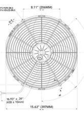 SPAL Electric Fan 2024 CFM | Puller Fan Design | Curved Style Blades                                     - 30102049 - Image 2