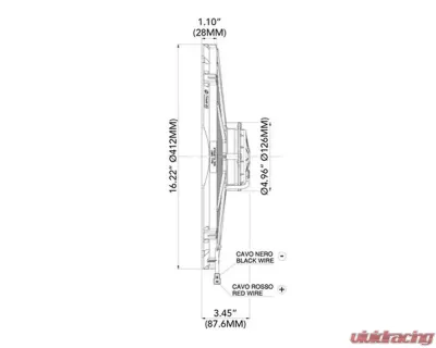 SPAL Electric Fan 2024 CFM | Puller Fan Design | Curved Style Blades - 30102049