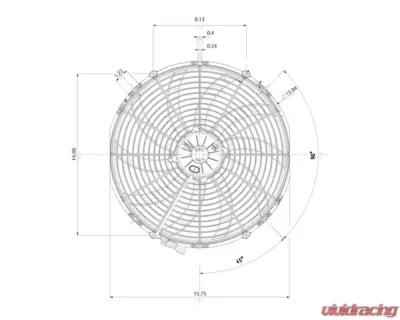SPAL Electric Fan 2500CFM | Puller Fan Design | Curved Style Blades - 30102113