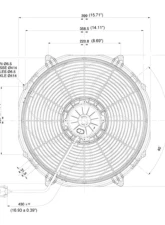 SPAL Electric Fan 1953CFM | Puller Fan Design | Paddle Style Blades                                     - 30102803 - Image 2