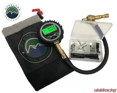 Overland Vehicle Systems Digital Tire Deflator with Valve Kit & Storage Bag Universal - 12020001
