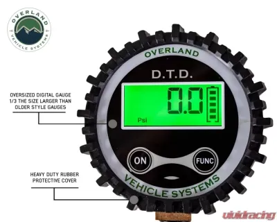 Overland Vehicle Systems Digital Tire Deflator with Valve Kit & Storage Bag Universal - 12020001