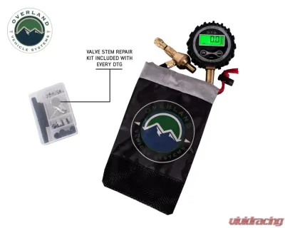 Overland Vehicle Systems Digital Tire Deflator with Valve Kit & Storage Bag Universal - 12020001