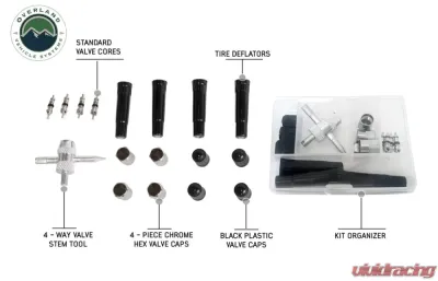 Overland Vehicle Systems Tire Plug Repair Kit 53 Piece Off Road for Truck Jeep RV Trailers - 12030001