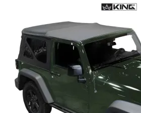 Overland Vehicle System Replacement Soft Top Black Diamond Jeep Wrangler JK 2 Door 2007-2009