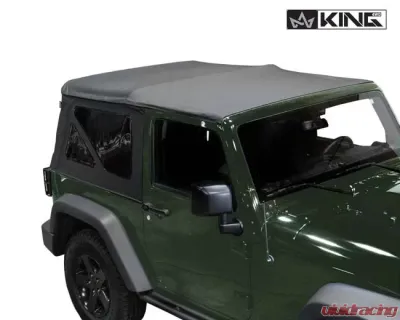 Overland Vehicle System Replacement Soft Top Black Diamond Jeep Wrangler JK 2 Door 2007-2009 - 14010335