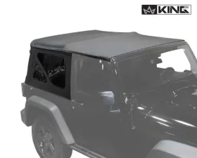 Overland Vehicle System Replacement Soft Top Black Diamond Jeep Wrangler JK 2 Door 2010-2018