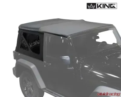 Overland Vehicle System Replacement Soft Top Black Diamond Jeep Wrangler JK 2 Door 2010-2018 - 14010535