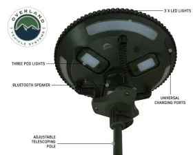 Overland Vehicle System Wild Land Camping Gear UFO Solar Light Light Pods and Speaker