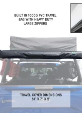 Overland Vehicle Systems Nomadic Awning 1.3 - 4.5 Foot Black Cover                                     - 18039909 - Image 9