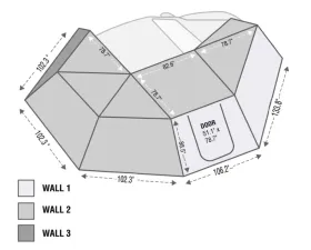 Overland Vehicle Systems Nomadic 270 Passenger Side Awning Wall 3