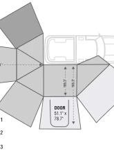 Overland Vehicle Systems Nomadic 270 Passenger Side Awning Wall 3                                     - 18149909 - Image 2